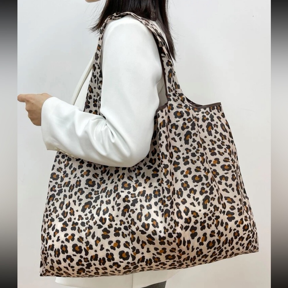Leopard Print Reusable Market Bag 3 pack